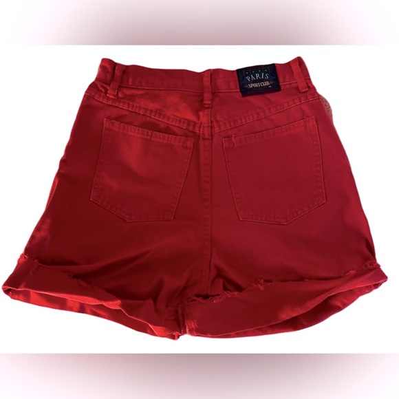Vintage 90’s Retro Red Denim Jorts - Picture 2 of 2